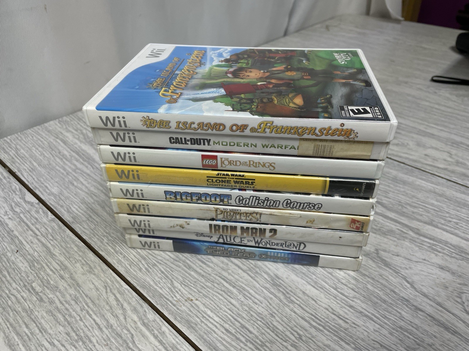 Nintendo Wii Game Bulk Lot of 9 w/ Cases: Untested Condition
