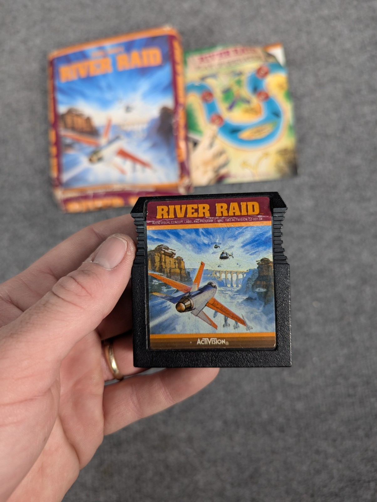 RIVER RAID Atari 400 / 800 / 1200 / XL / XE Cartridge Activision 1983 Tested VGC
