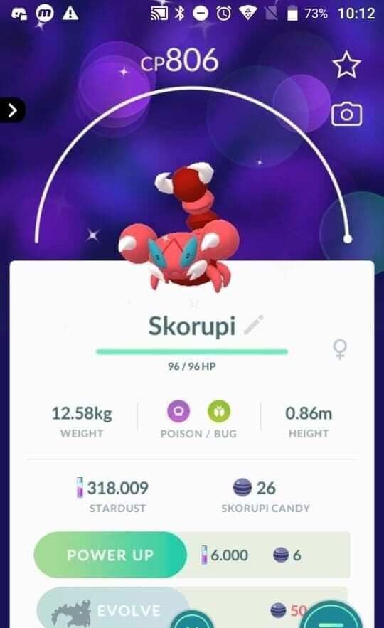 Shiny Skorupi – TRADE 20kstardust – Registered shiny Skorupi already require