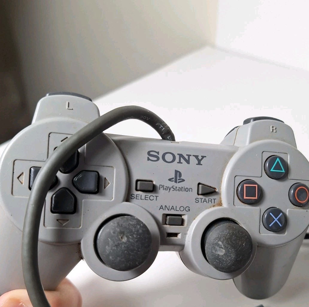 Sony PS1 PS2 Controllers Lot Of 4 Wired Black And Gray UNTESTED Parts Or Repair