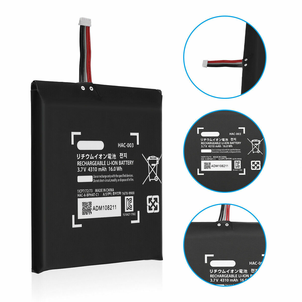 New 4310mAh HAC-003 Replacement Battery for Nintendo Switch Console With Tools