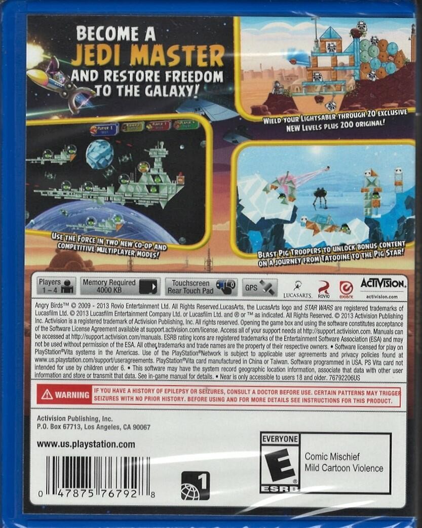 Angry Birds Star Wars PSV (Brand New Factory Sealed US Version) PlayStation Vita