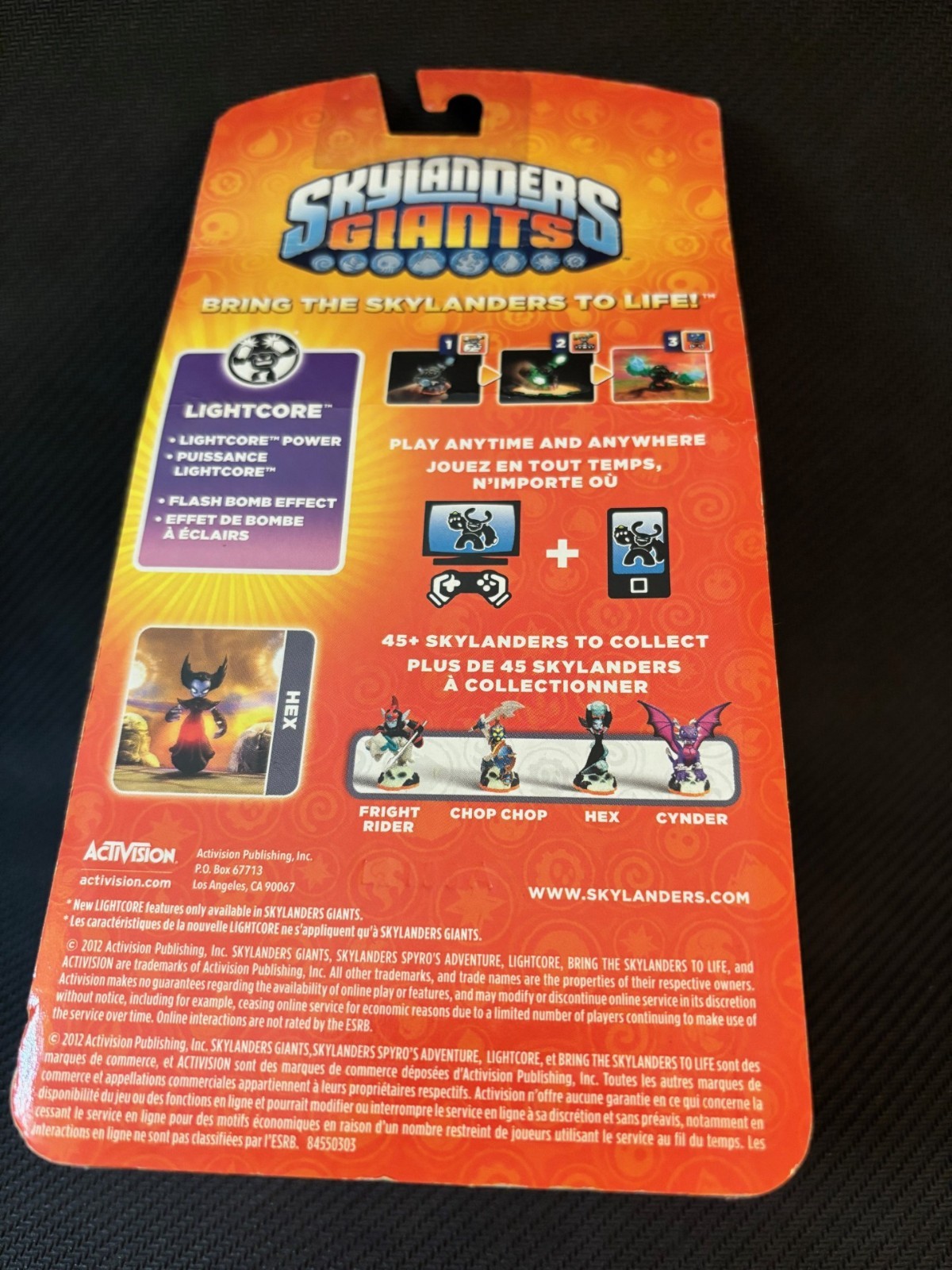 Skylanders Giants Hex Damaged Box Action Figure 2012 Lights Up