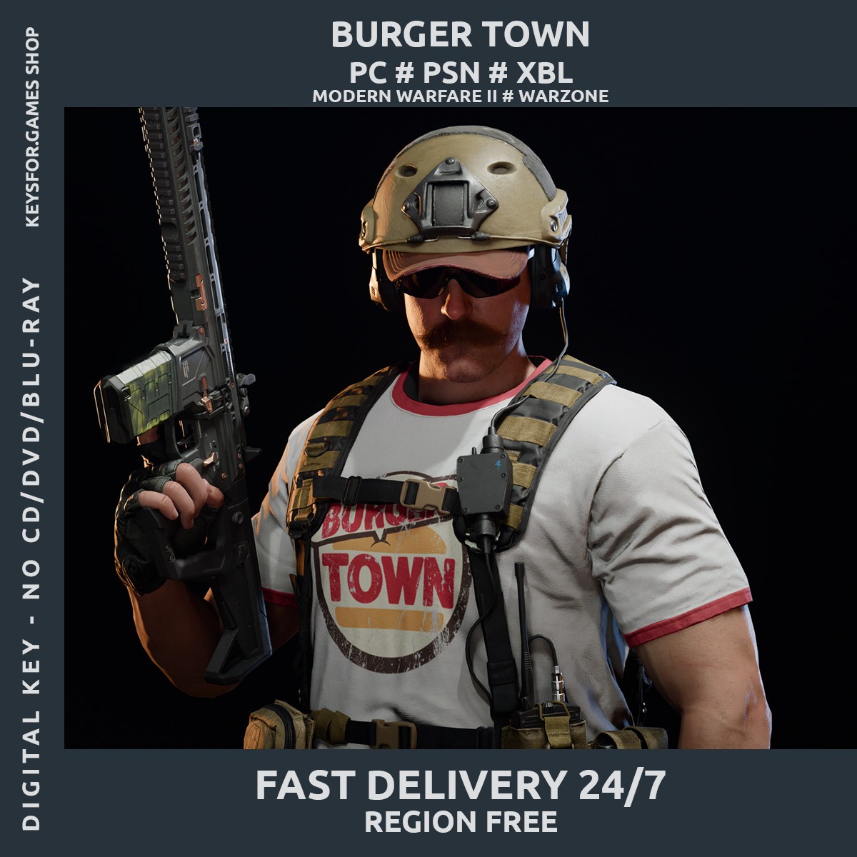 MW2 Burger Town Operator Monster Skin – Warzone COD Modern Warfare II