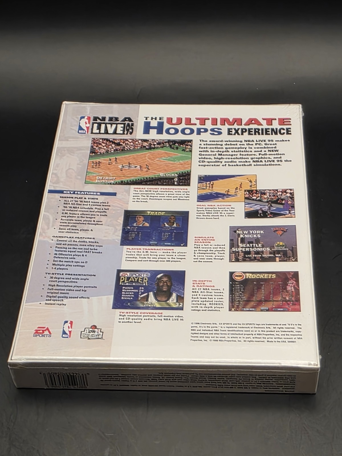 Rare Original Classic NBA LIVE 95 EA Sports Big Box PC CD – MS-DOS – Brand New!