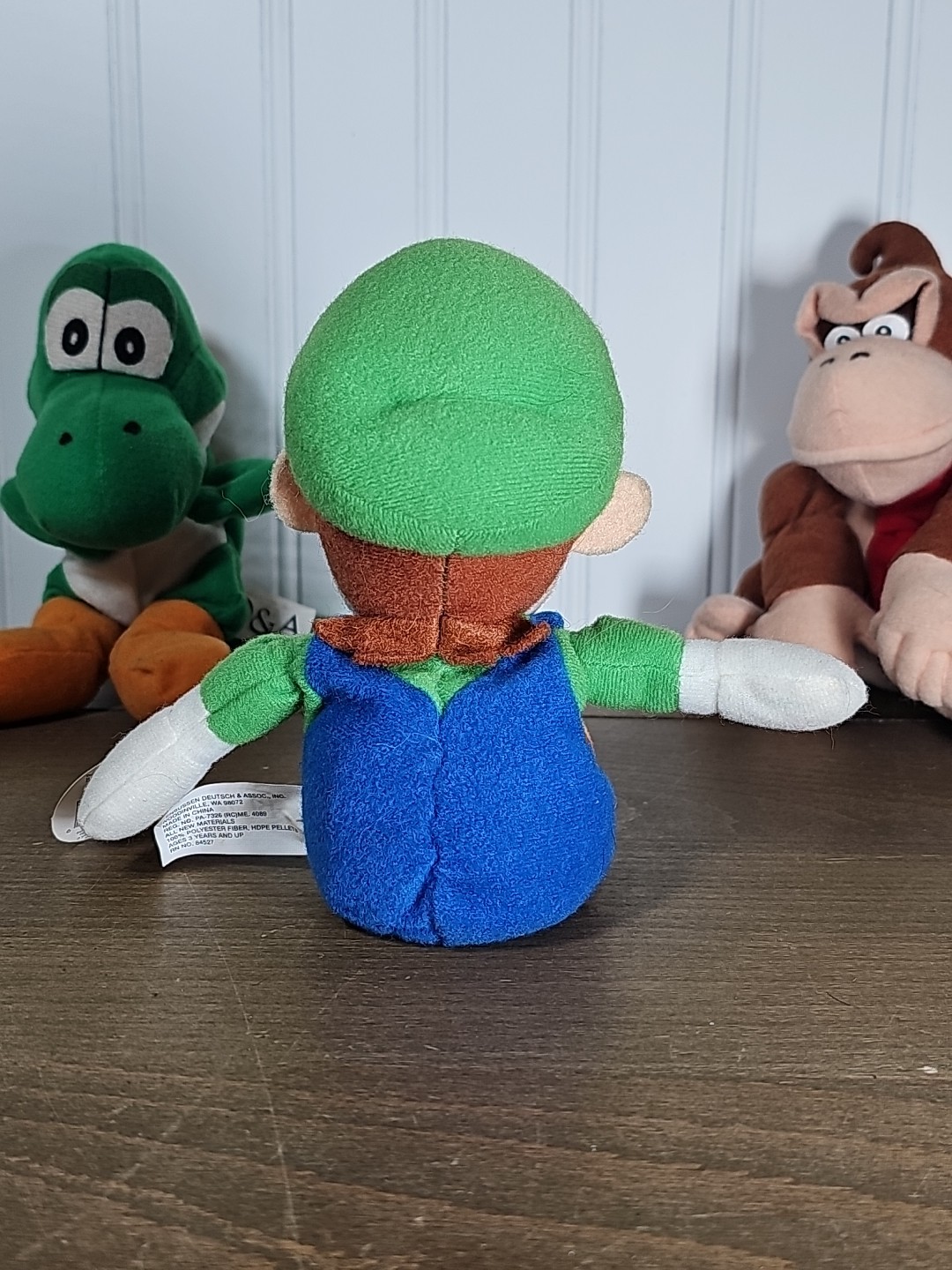 Vintage Nintendo 64 Luigi, Yoshi & Donkey Kong Beanbag Plush (BD&A, 1997)