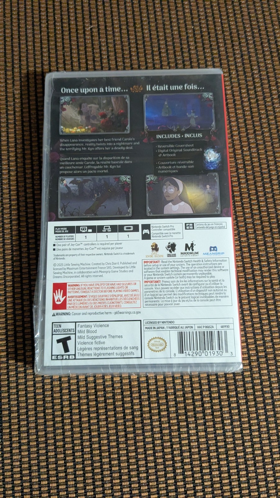 Chris Darril’s: Bye Sweet Carole Nintendo Switch New