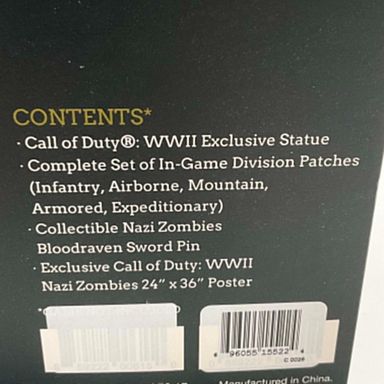 Brand New! Call of Duty WWII Valor Collection Valor Statue PS4 PlayStation 4