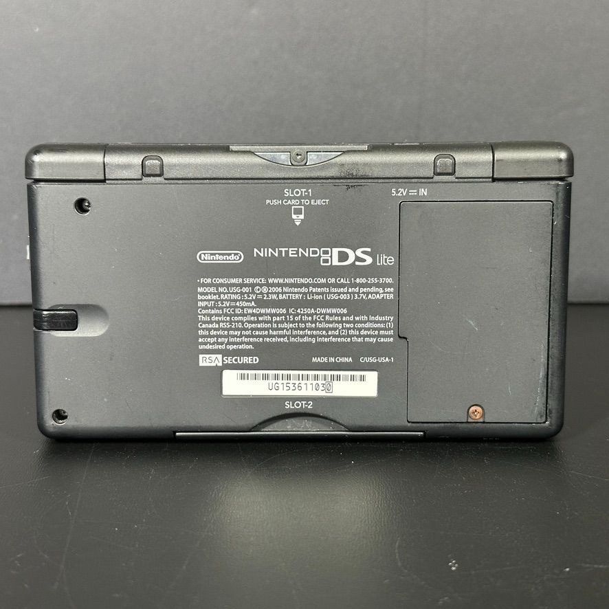 Nintendo DS Lite Handheld Gaming Console Crimson Red w Black TESTED & WORKING