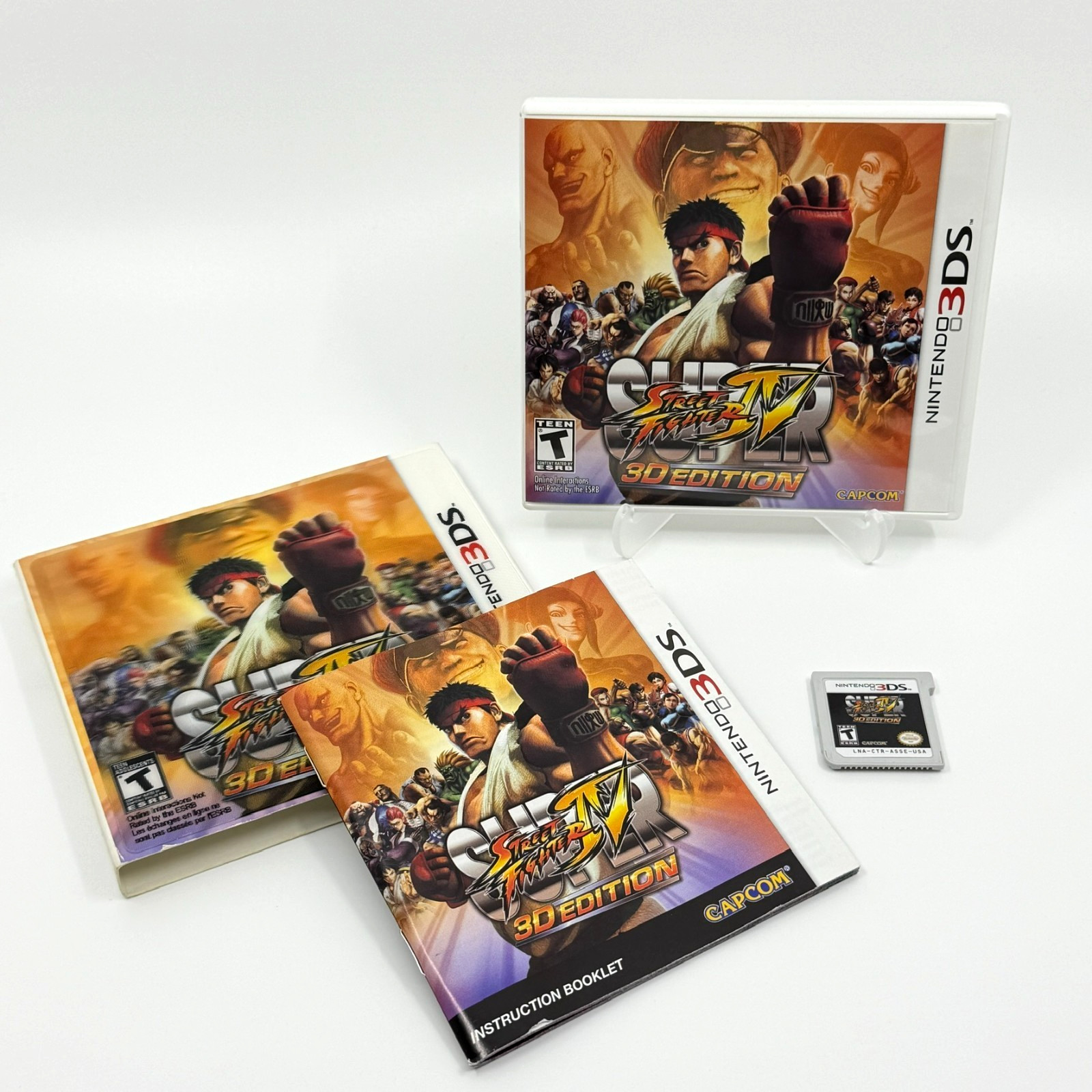 Super Street Fighter IV 3D Edition w/SlipCover (Nintendo 3DS, 2011) CIB Complete