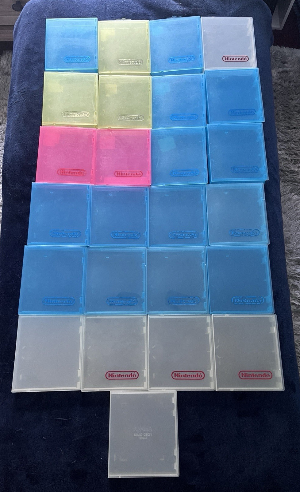 Nes Nintendo Games Hard Plastic Clamshell Case Lot of 25 -23 OEM, 2 Generic