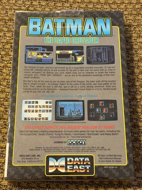 BATMAN CAPED CRUSADER NEW SEALED AMIGA GAME CLASSIC COMPUTER SEE PICS