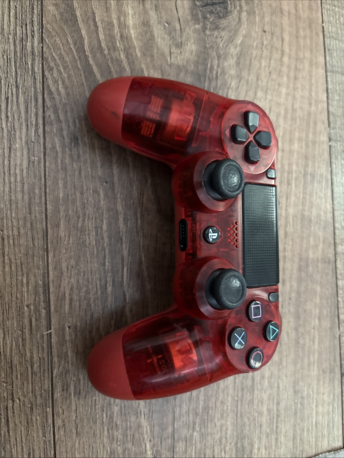 Sony Playstation PS4 DualShock Wireless Controller Rare Clear Red OEM (Tested)