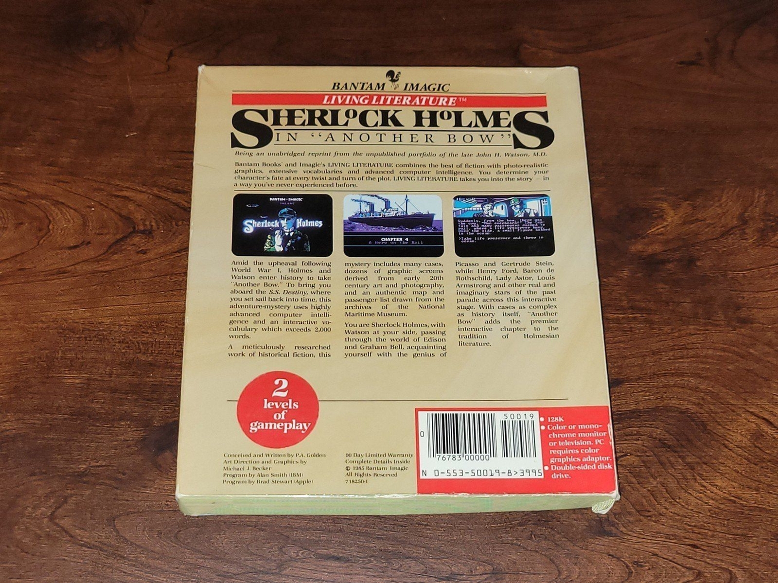 Sherlock Holmes in Another Bow IBM PC — Disk, Box, Manual, Map, & Warranty Card