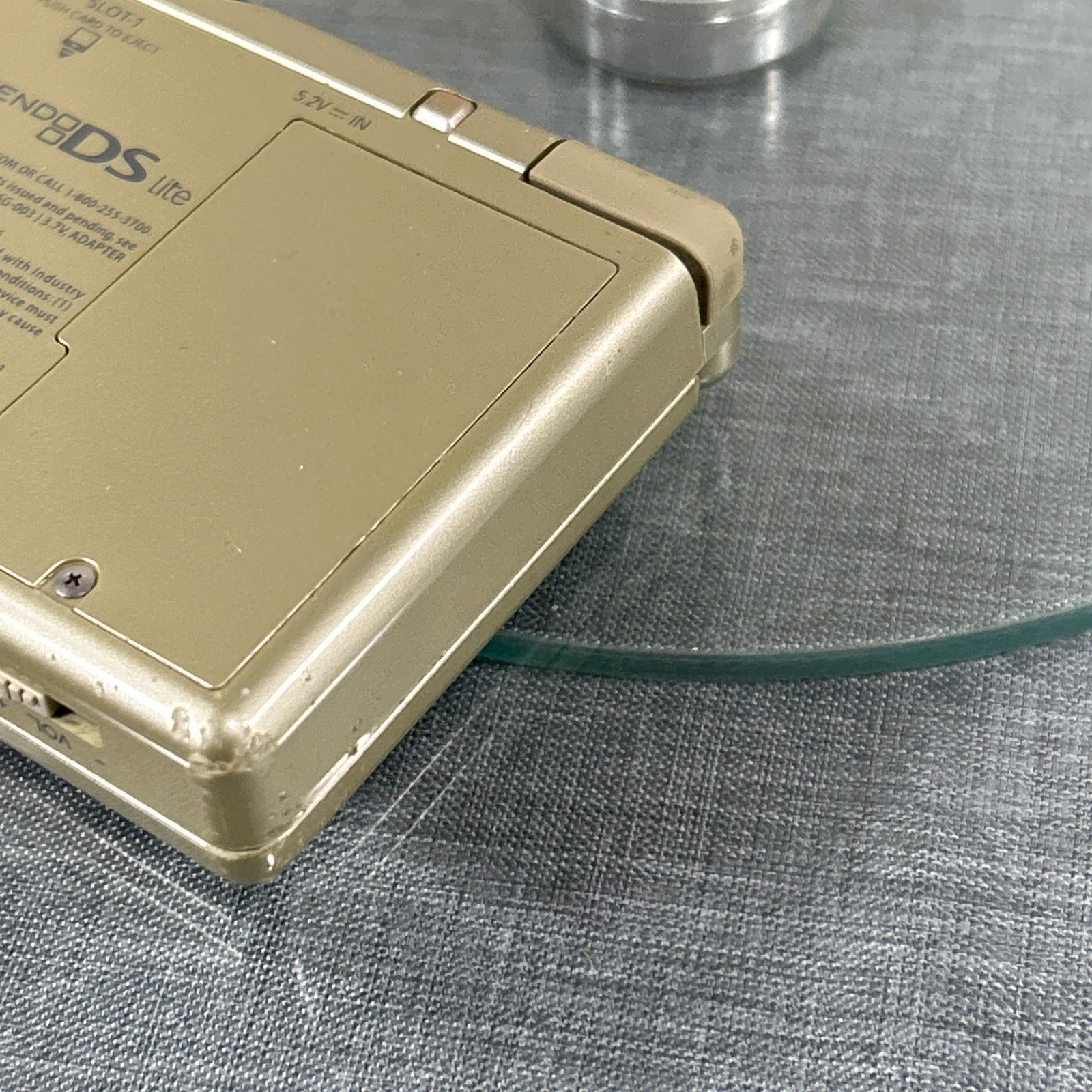 Nintendo DS Lite Gold Zelda Edition Handheld Console w/ Triforce Logo Charger