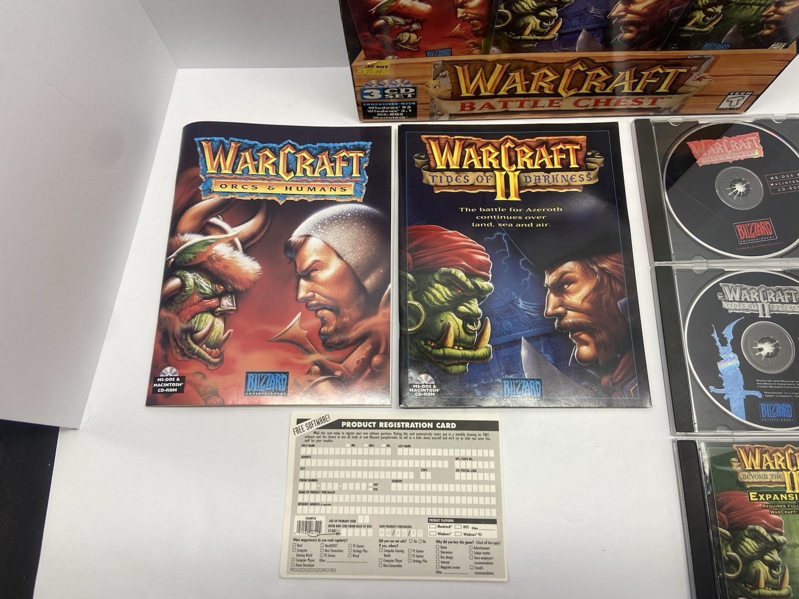 Blizzard Computer Game Warcraft Battle Chest 1996 Windows & Mac