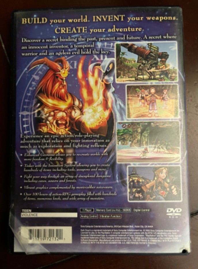 Dark Cloud 2 PlayStation 2 PS2 Replacement Case w/ Case Artwork (NO GAME)