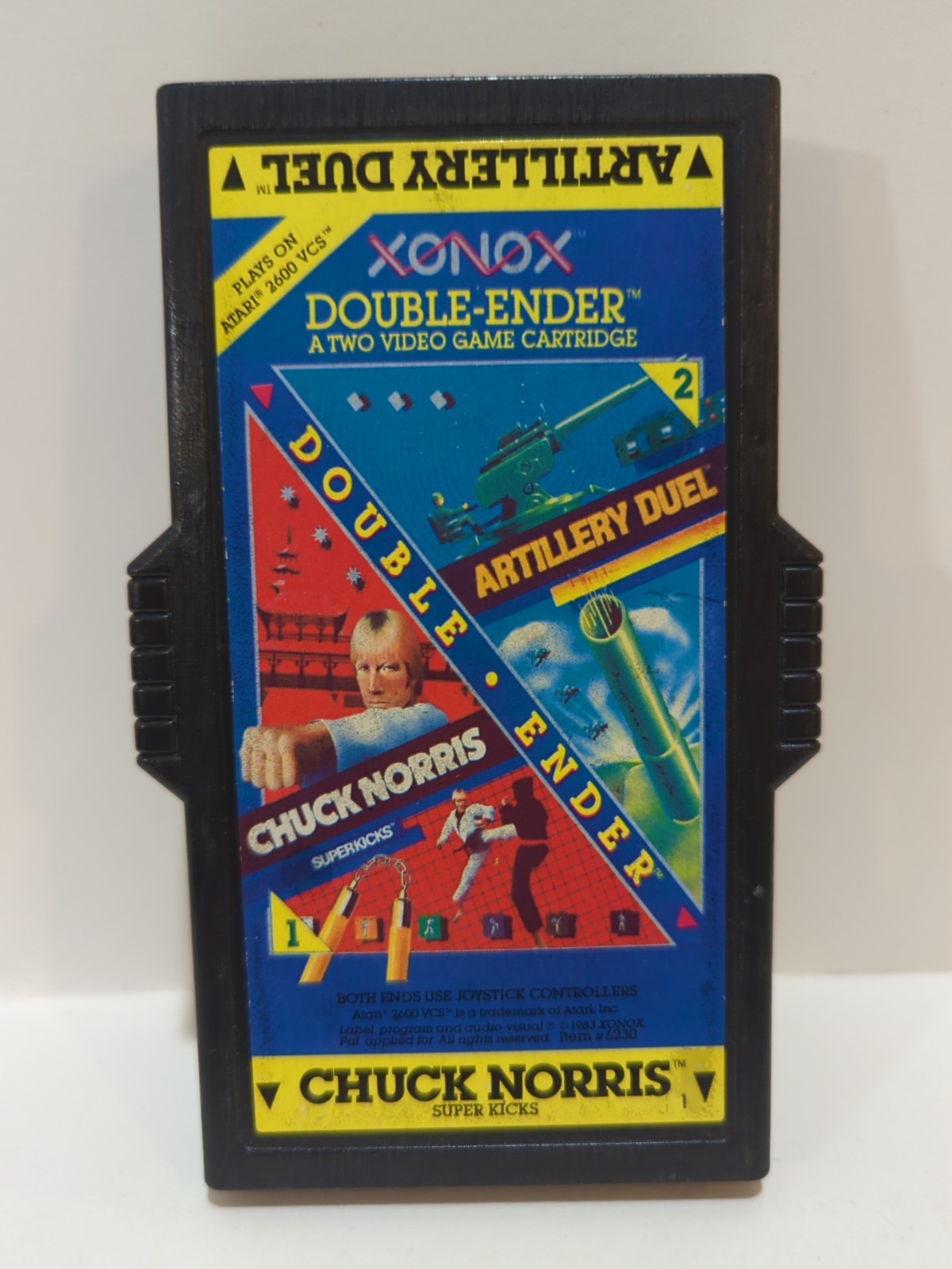 Artillery Duel & Chuck Norris Xonox Double Ender (Atari 2600, 1983) Cart tested.