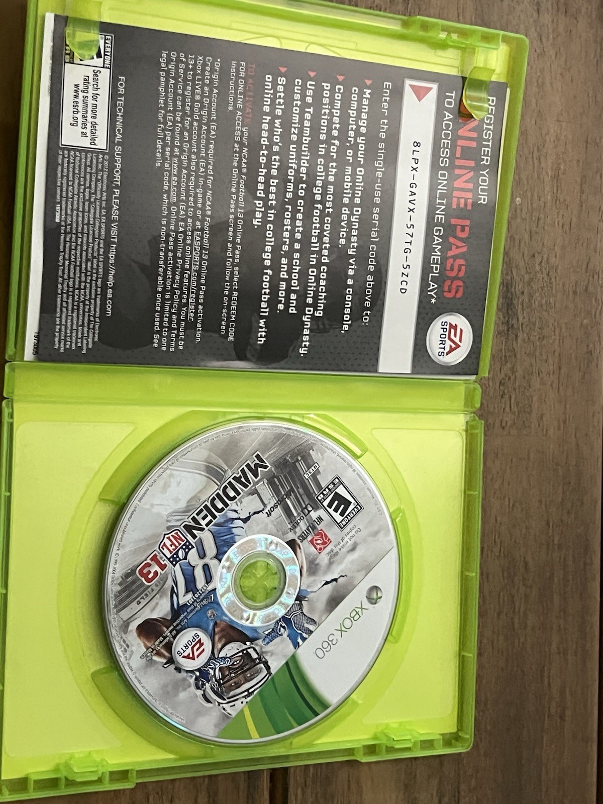 EA Sports NCAA Football 13 for Xbox 360 Online Play NTSC-U/C 2012