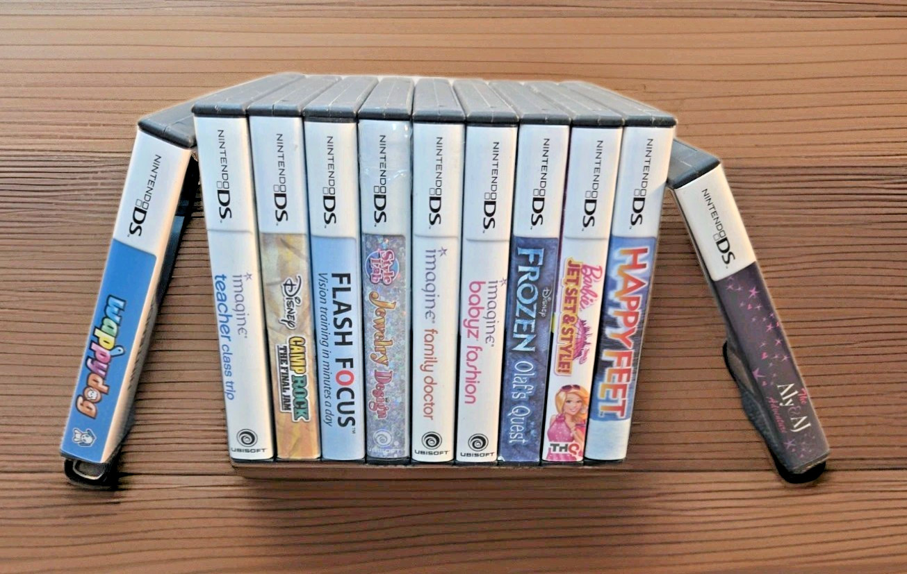Nintendo DS Video Game Lot – 11 Games Frozen Disney Wappydog & More