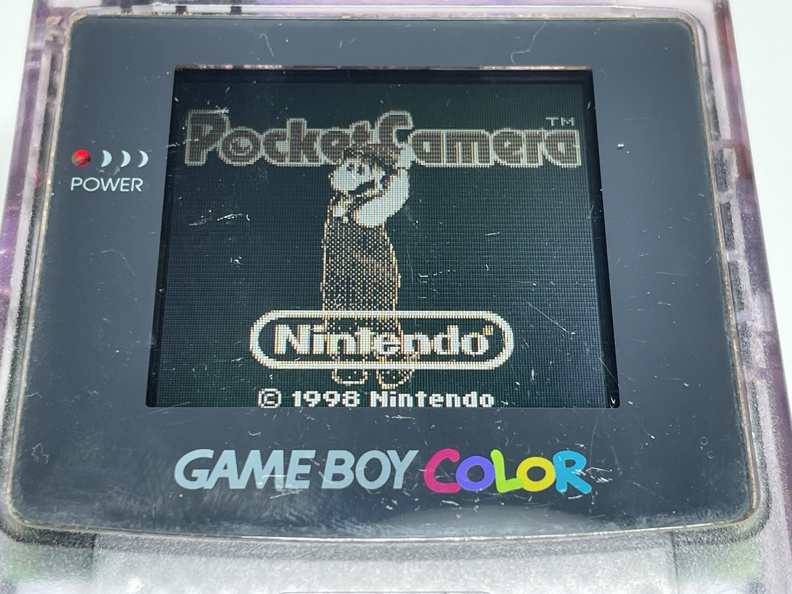 Gameboy Pocket Camera Clear Atomic Purple MGB-006 Nintendo Japan Import TESTED