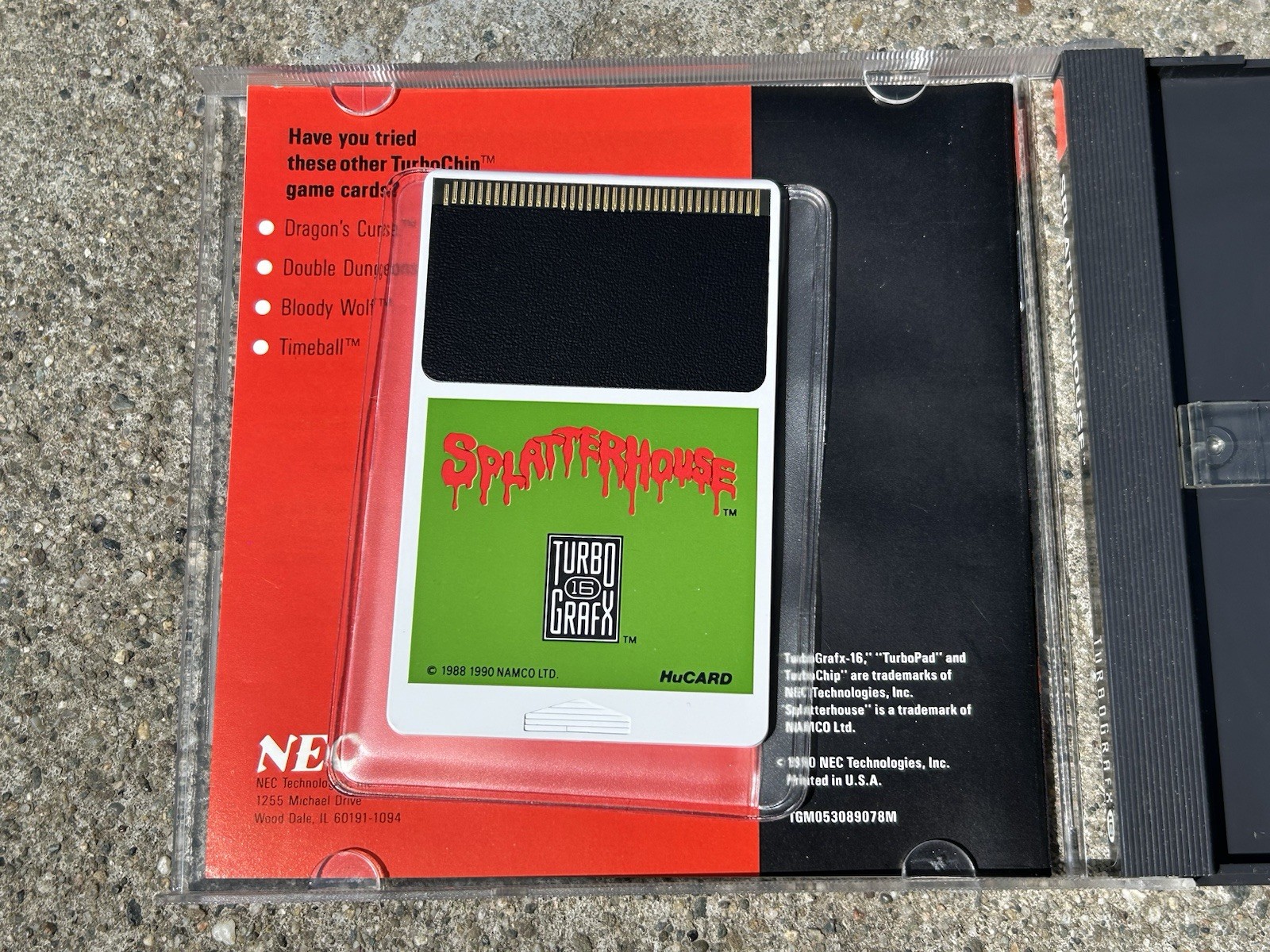 Untested Splatterhouse Turbo Grafx 16 Complete In Box Rare Horror Sold As Is