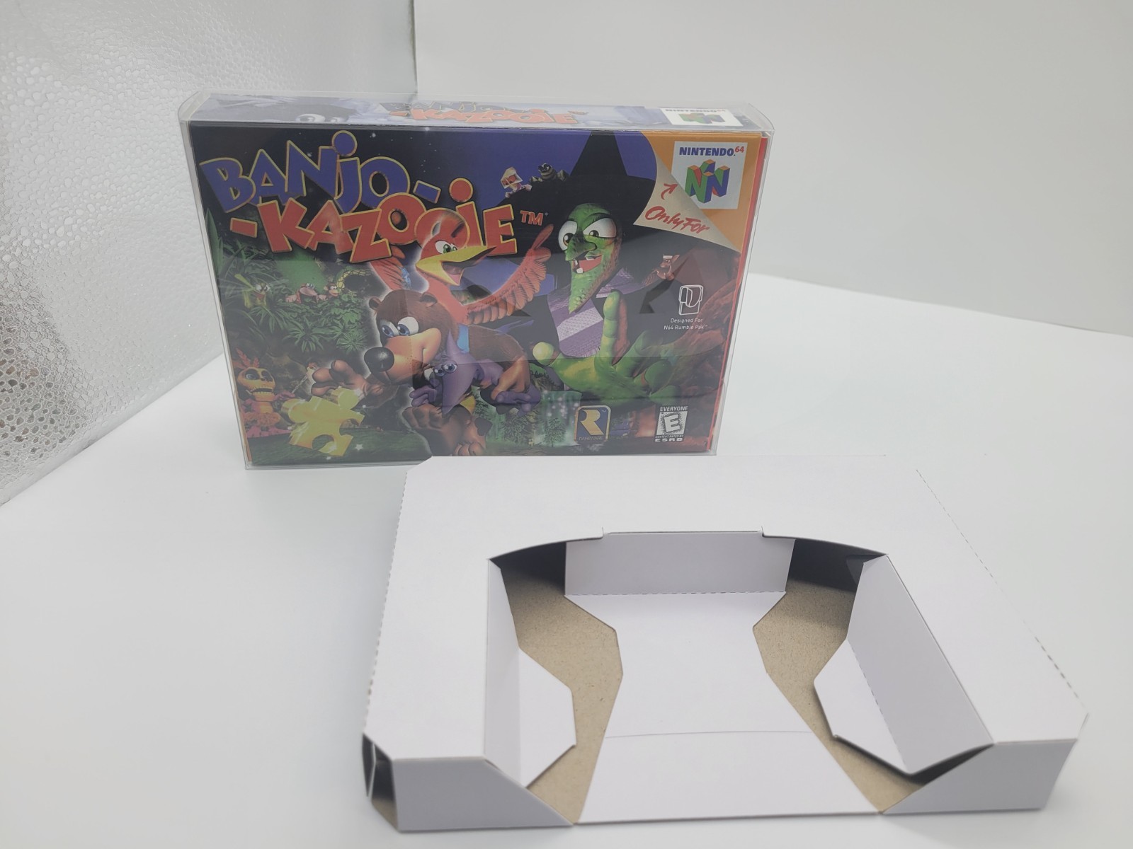 BANJO KAZOOIE N64 BOX ONLY **REPLACEMENT BOX** INCLUDES INSERTS + CLEAR CASE