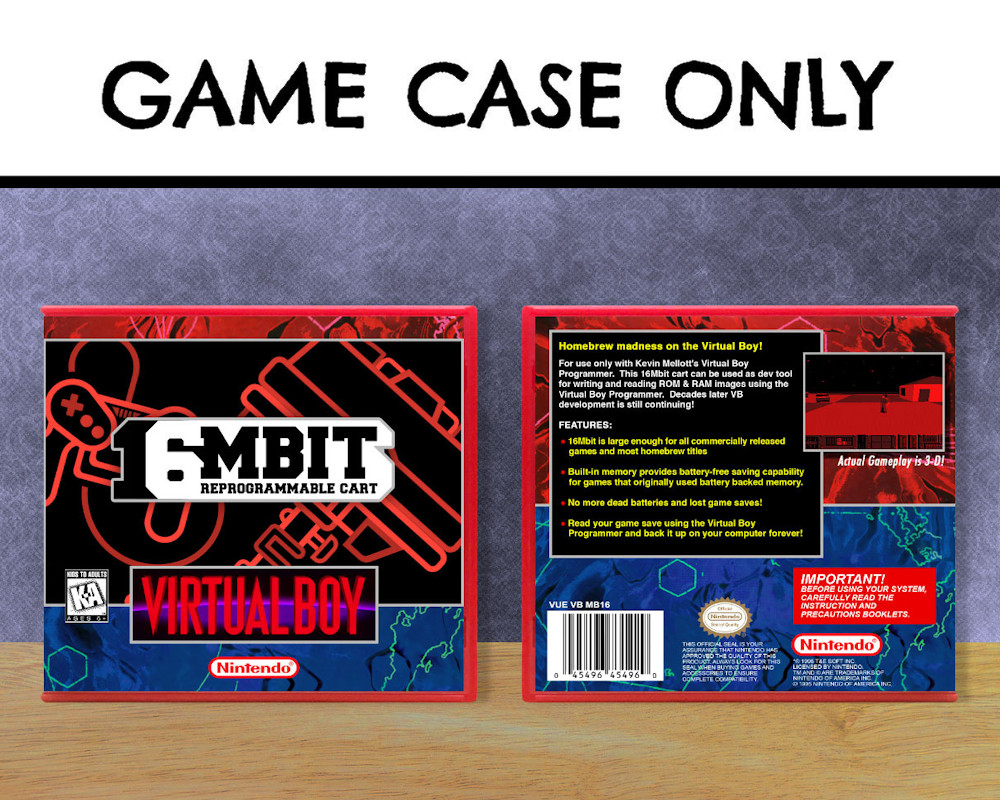 Nintendo Virtual Boy Game Cases w/ Complimentary Game Covers [Pick your Titles!]