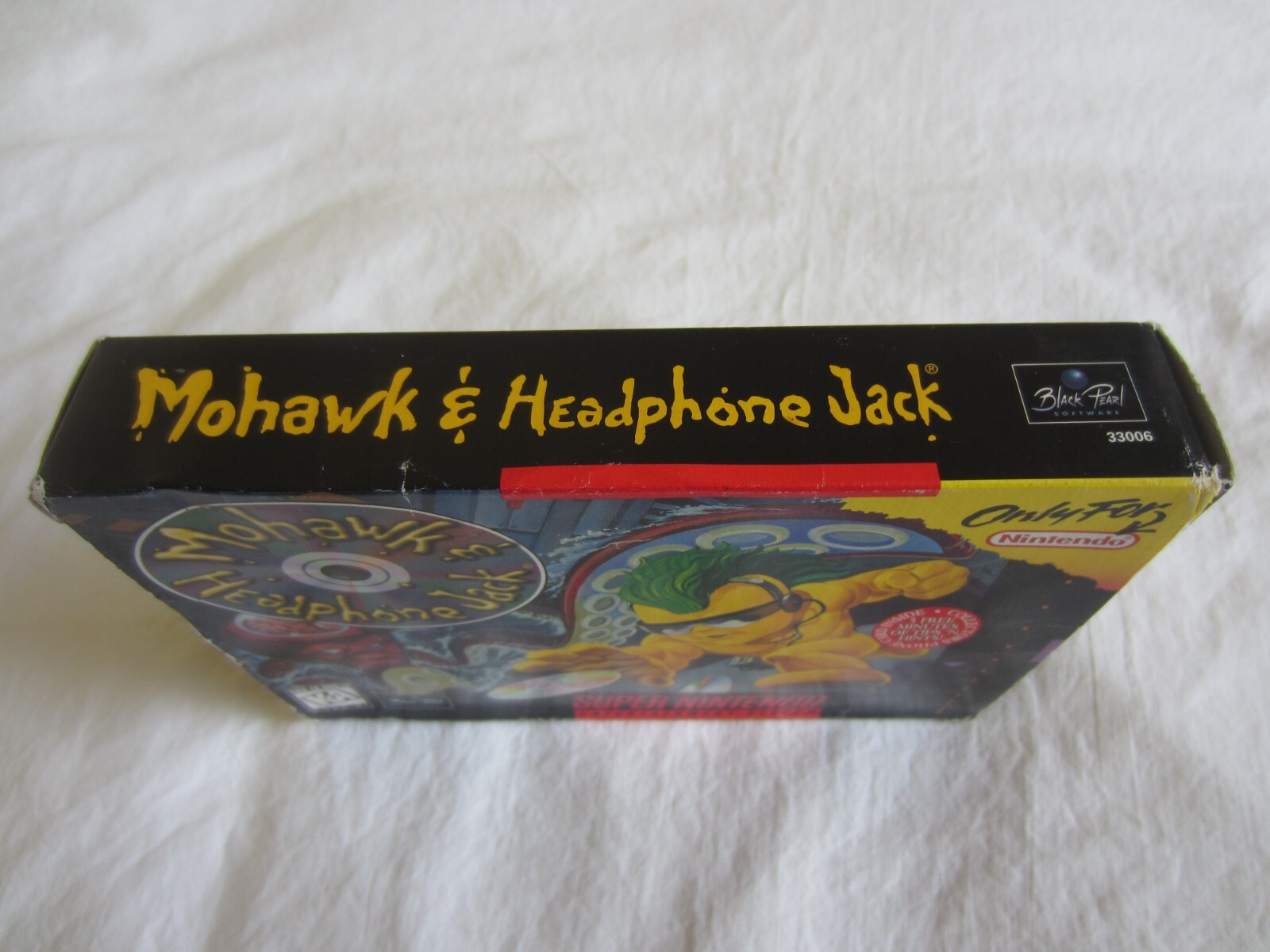 Mohawk and Headphone Jack SNES Super Nintendo CIB 100% Complete Phone Card RARE
