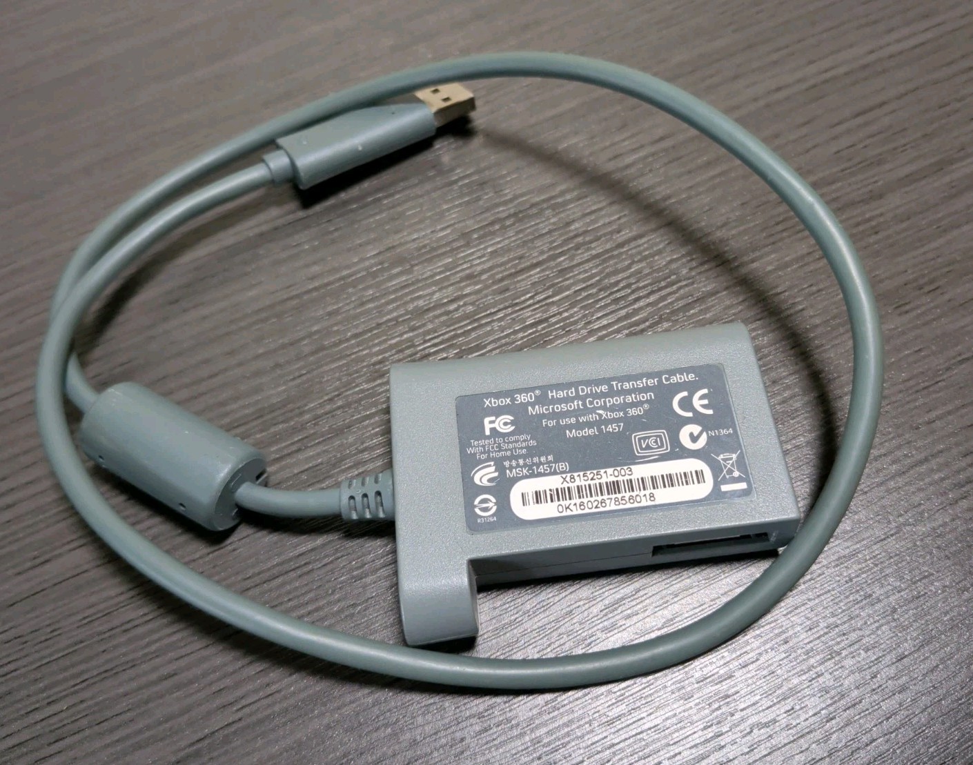 Microsoft OEM, Xbox 360 Hard Drive Transfer Cable /Wired USB/Model 1457