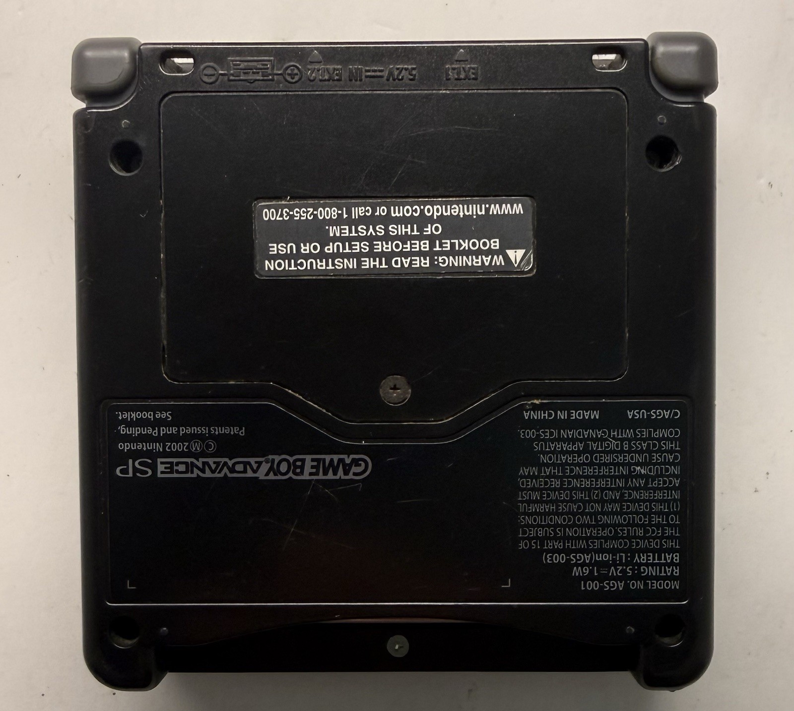 Nintendo Gameboy Advance SP Handheld System Onyx Black AGS-001 Excellent Shape
