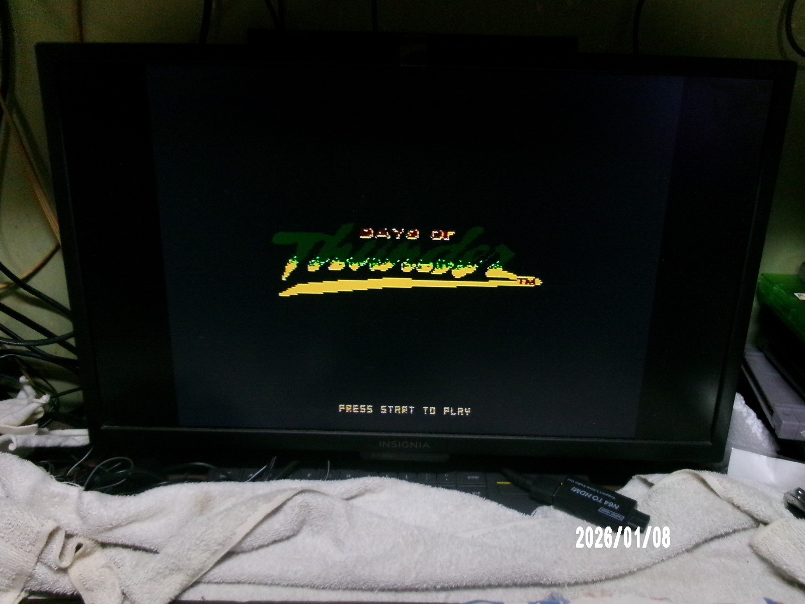 #761 Oval Seal Days of Thunder complete in box nintendo nes factory nr-MINT