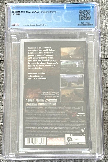 Socom US Navy Seals Fireteam Bravo (Sony PSP, 2005) CGC Graded 9.9 A++