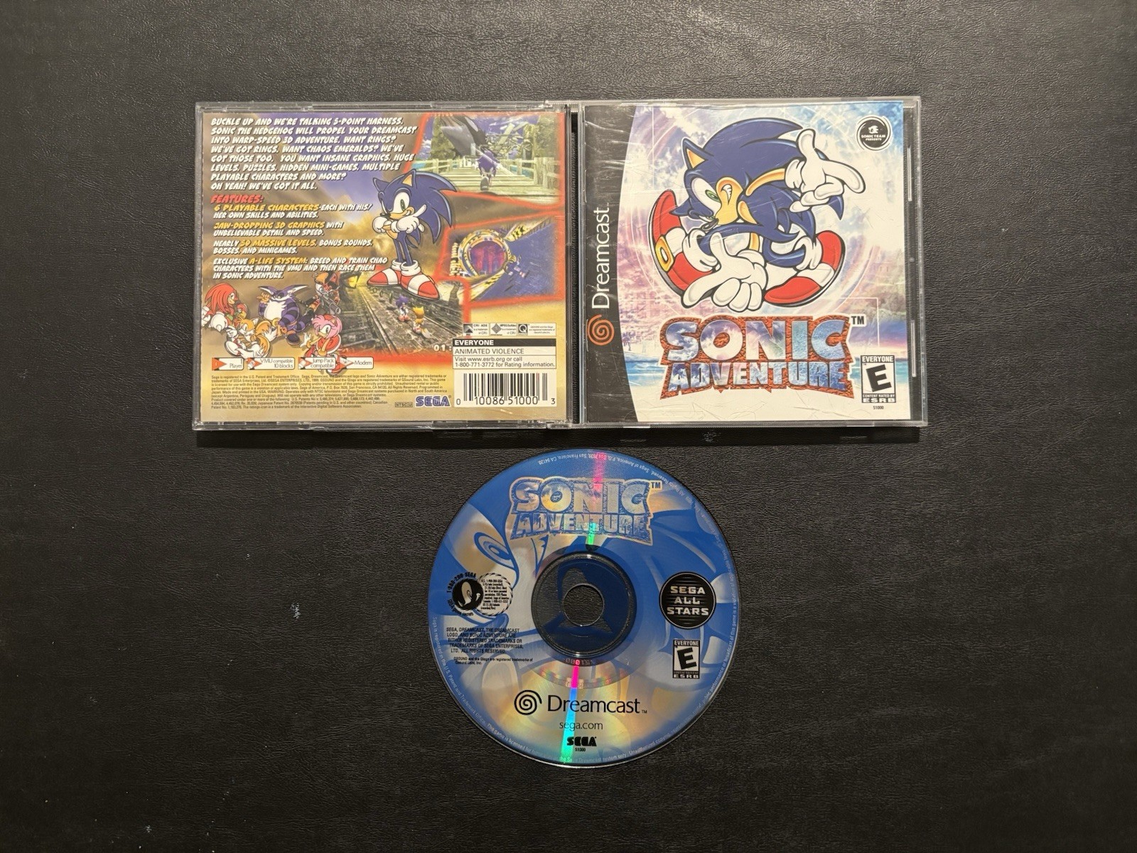 Sonic Adventure (Sega Dreamcast, 1999) CIB Complete Tested & Works Authentic