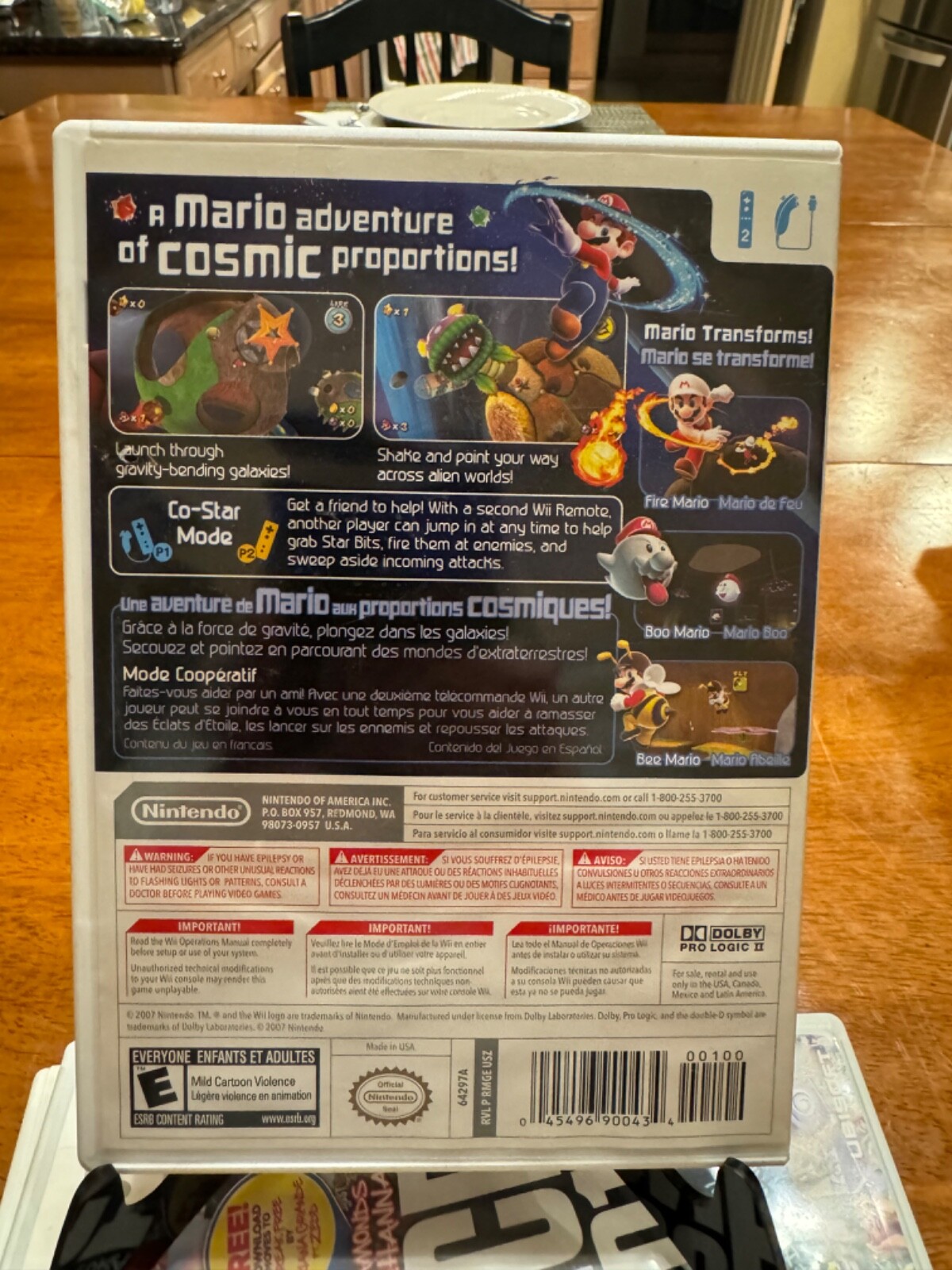 2007 Nintendo Wii Super Mario Galaxy With Manual