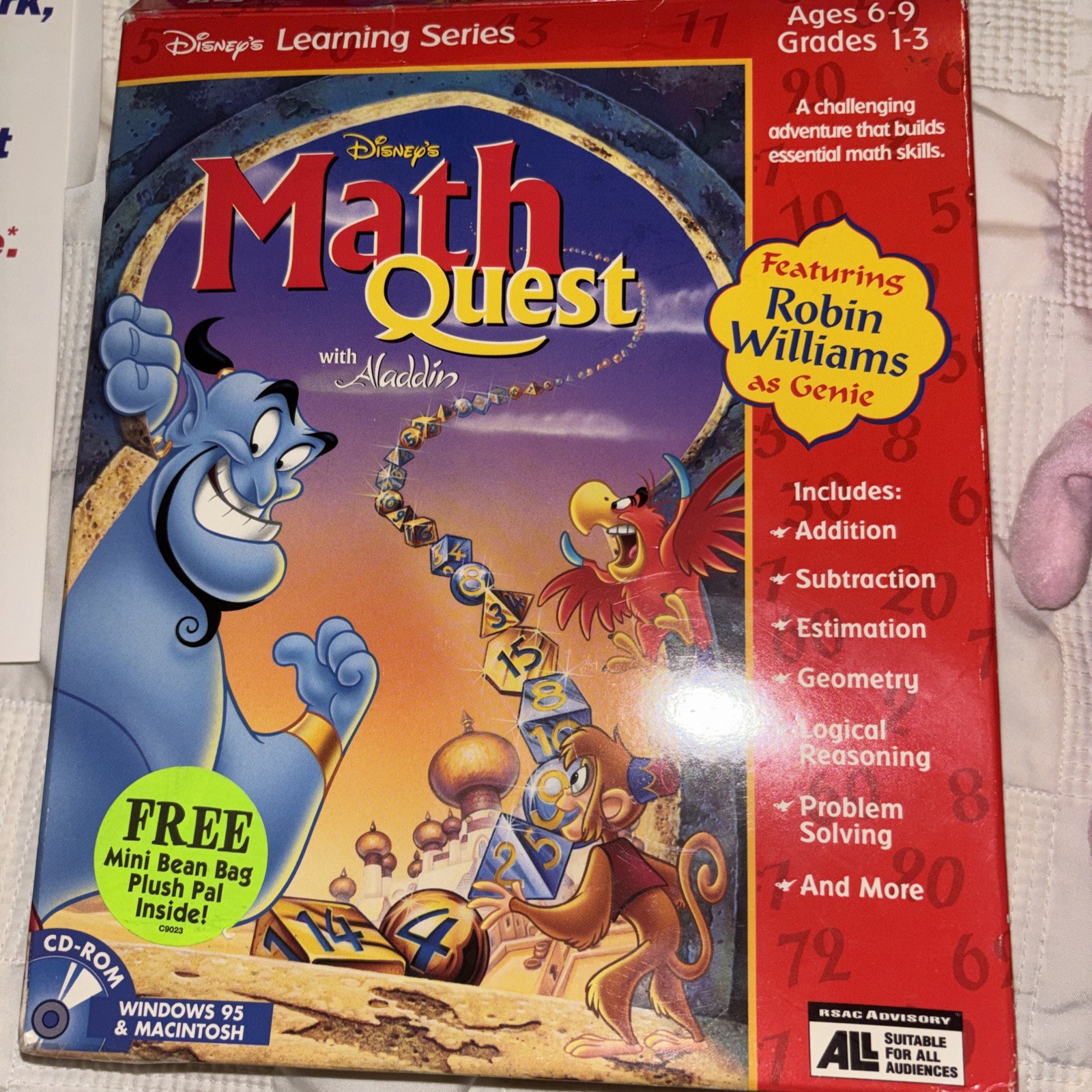 Disney’s MathQuest With Aladdin Windows/Mac Learning Series Big Box Original