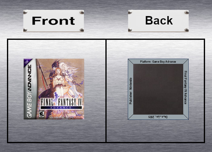 Final Fantasy 1 & 2, 4, 5, 6, Tactics Box Art *GBA* High Quality Magnet / Set
