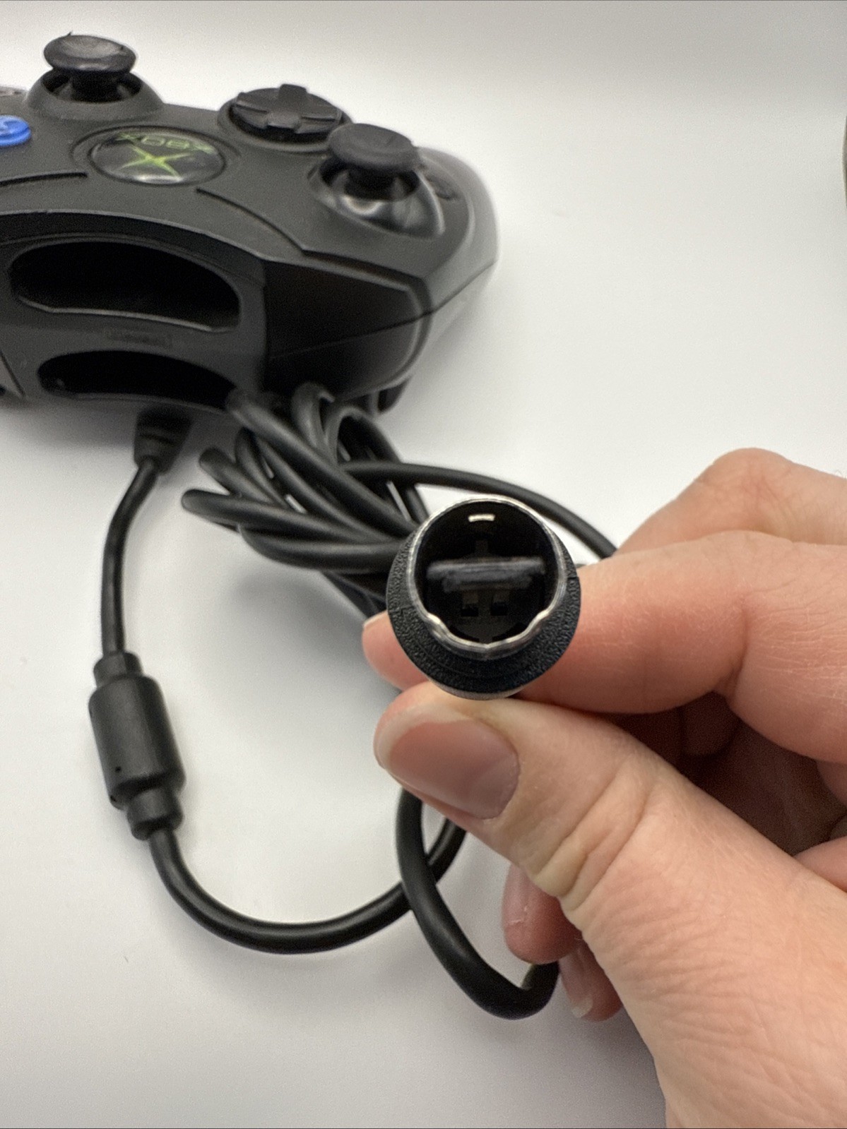 Microsoft Xbox Controller S Wired Black Model X08-69873 Original Untested