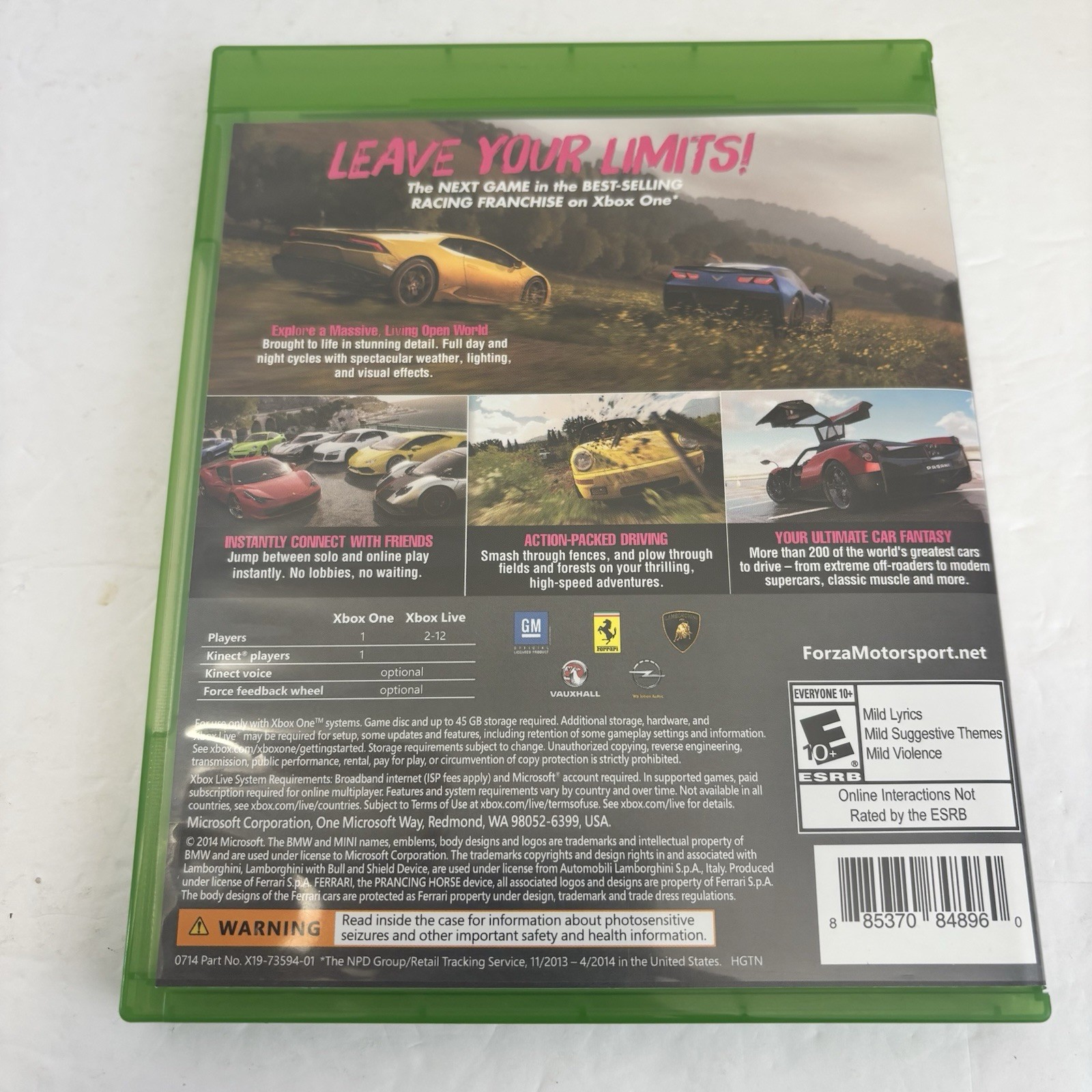 Forza Horizon 2 (Microsoft Xbox One, 2014) – No Scratches