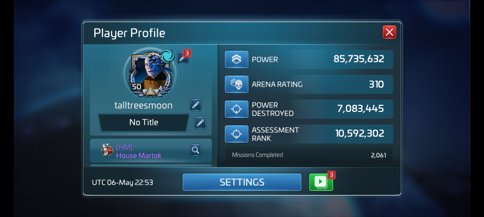 Star Trek Fleet Command stfc 85m pwr 50ops IOS/andrd US server