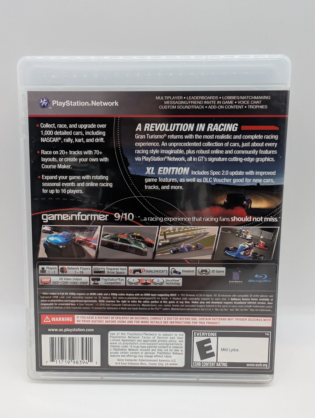 Gran Turismo 5: XL Edition (Sony PlayStation 3) VERY GOOD, W/MANUAL, PS3