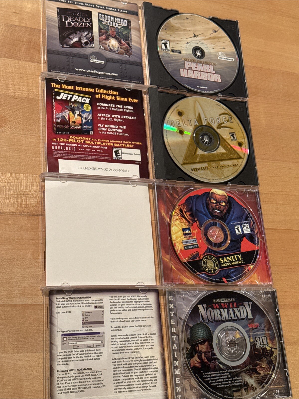 Vintage 90’s 2000s Y2K Lot of 10 PC Computer Games, CD-ROM War Battle Windows 95