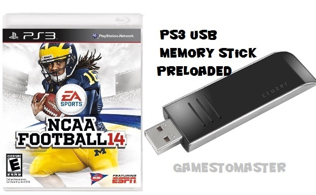 NCAA 14 NCAA 2023 – 2024 FOOTBALL ROSTERS – PS3 USB MEMORY STICK 23 24