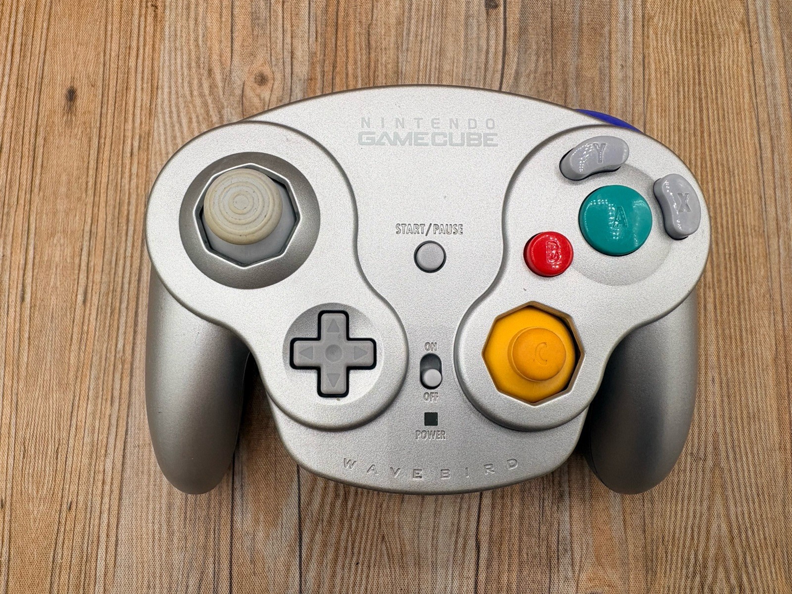 Nintendo GameCube WaveBird Wireless Controller Platinum Silver DOL-004 No Dongle