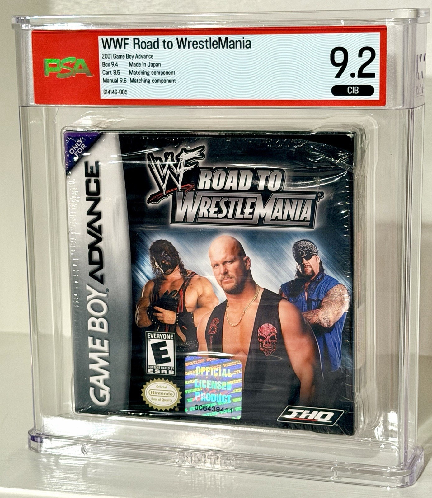 WWF WWE Road to Wrestlemania PSA Graded 9.2 CIB Nintendo Game Boy Advance CGC