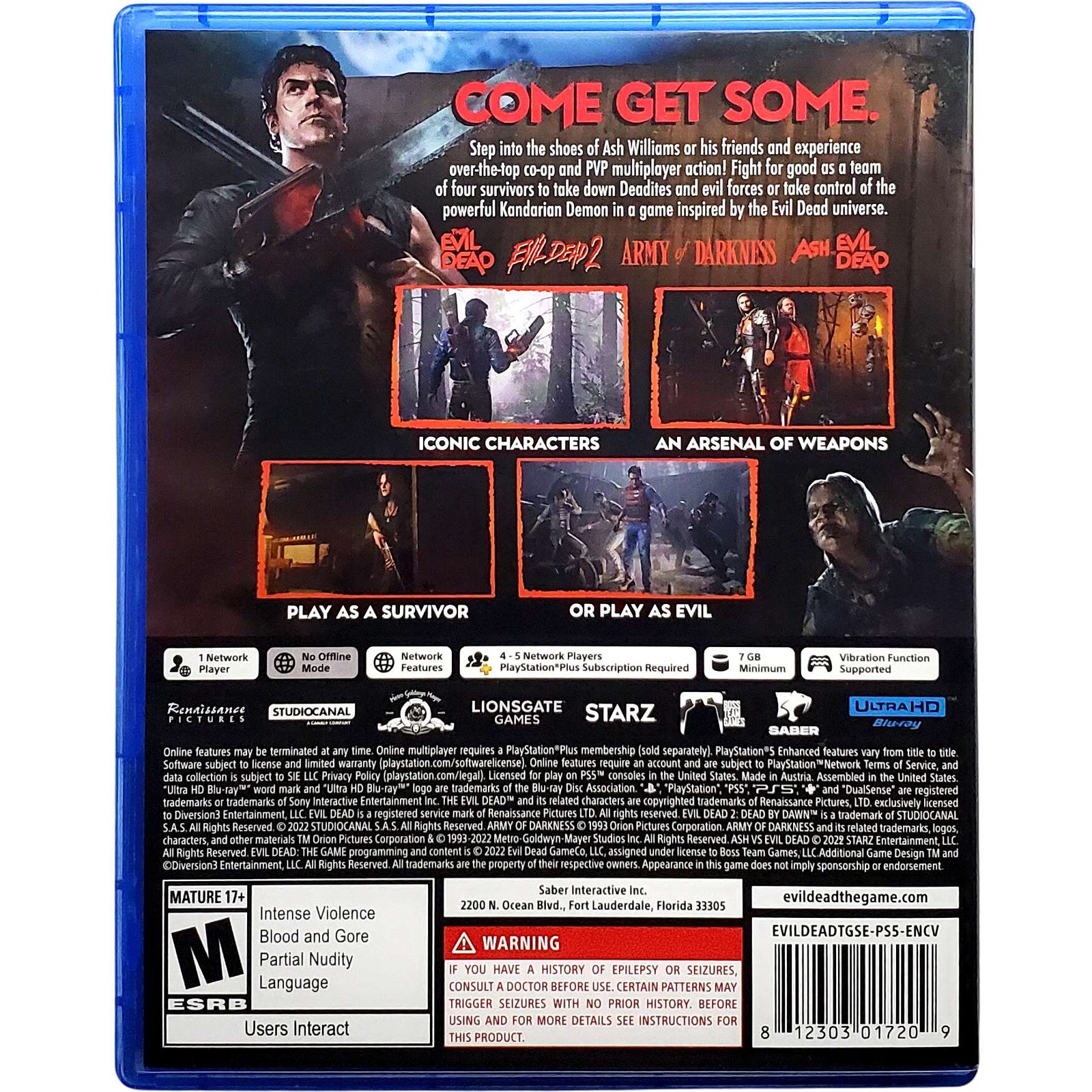 Evil Dead The Game – Sony Playstation 5 PS5 Tested 1Y Guarantee