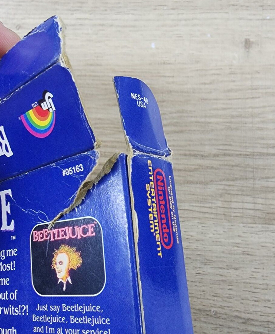 AUTHENTIC USED BOX ONLY – NO GAME – BEETLEJUICE – NES