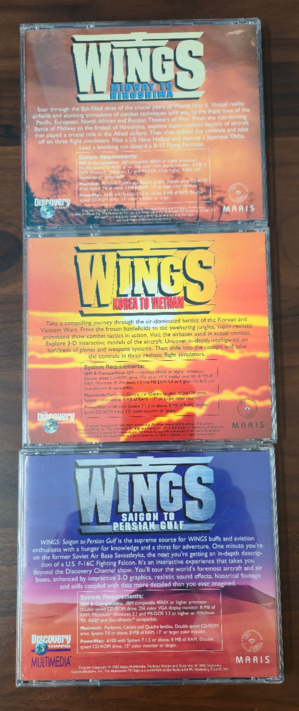 Discovery Wings Lot Midway Hiroshima Korea Vietnam Persian Gulf CD-ROM PC Mac