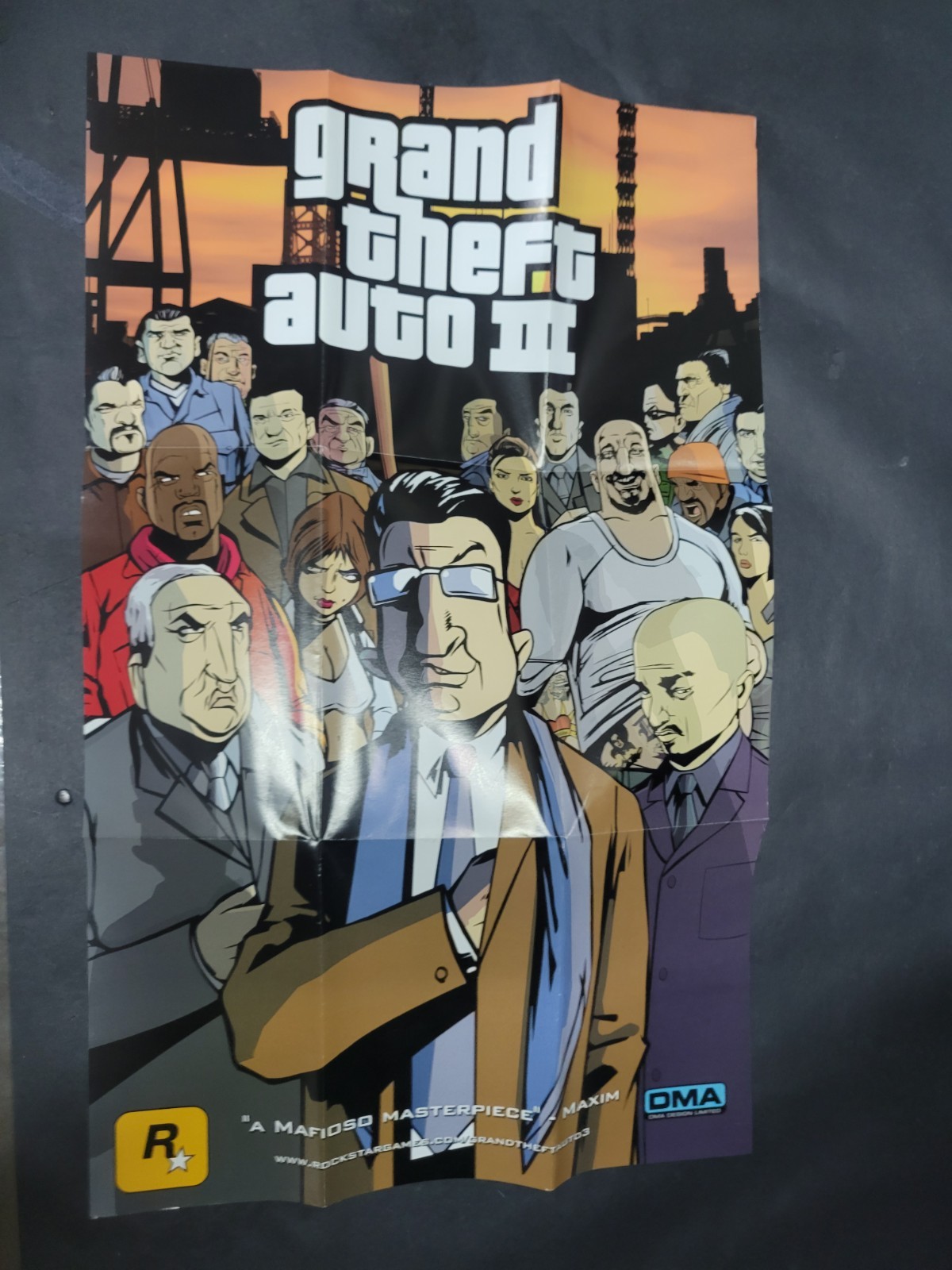 Grand Theft Auto III (3) | COLLECTABLE POSTER Insert w/ Game Map | 2003