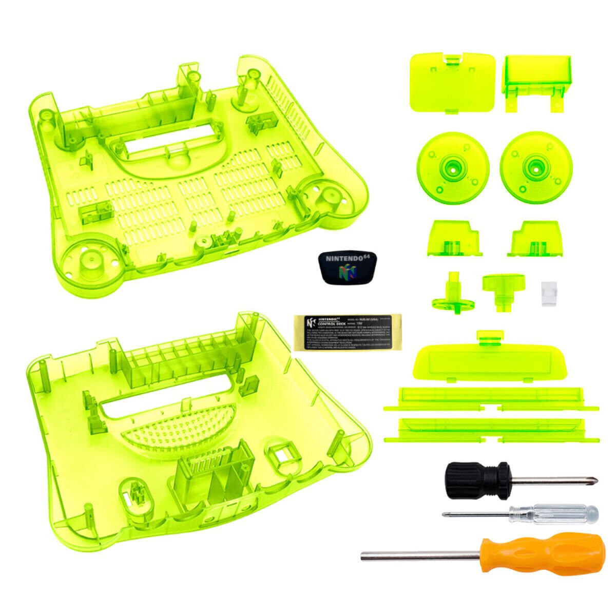 N64 Replacement Translucent Shell Case Housing Nintendo 64 Green Blue Purple Red